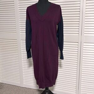 Plum/Navy Sweater Dress | S
